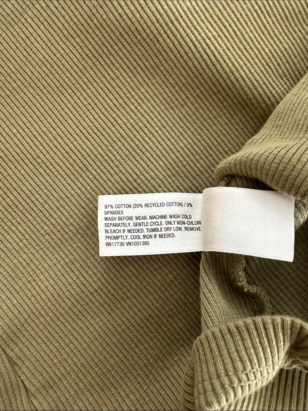 Universal Thread Olive Ribbed Scoop Tank - Picture 4 of 5